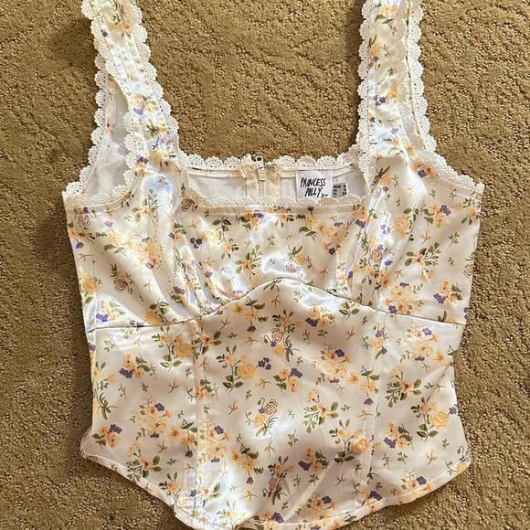 Princess Polly Berlin Satin Top White - Picture 7 of 7